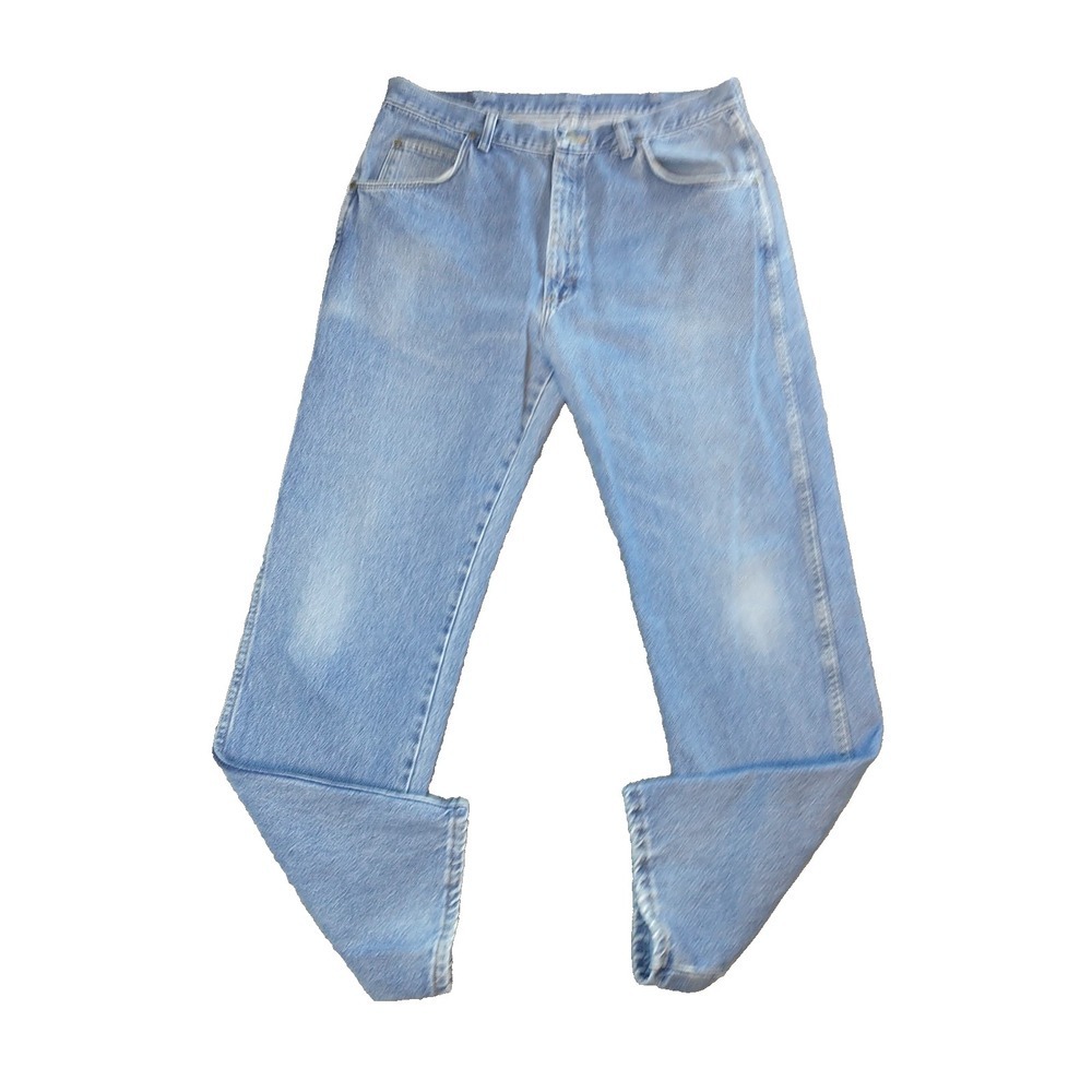 Wrangler Hero Authentic Mens Light Wash Straight Leg Jean 96501DS 34x32 USA Made